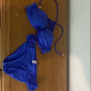 Bright blue bikini
